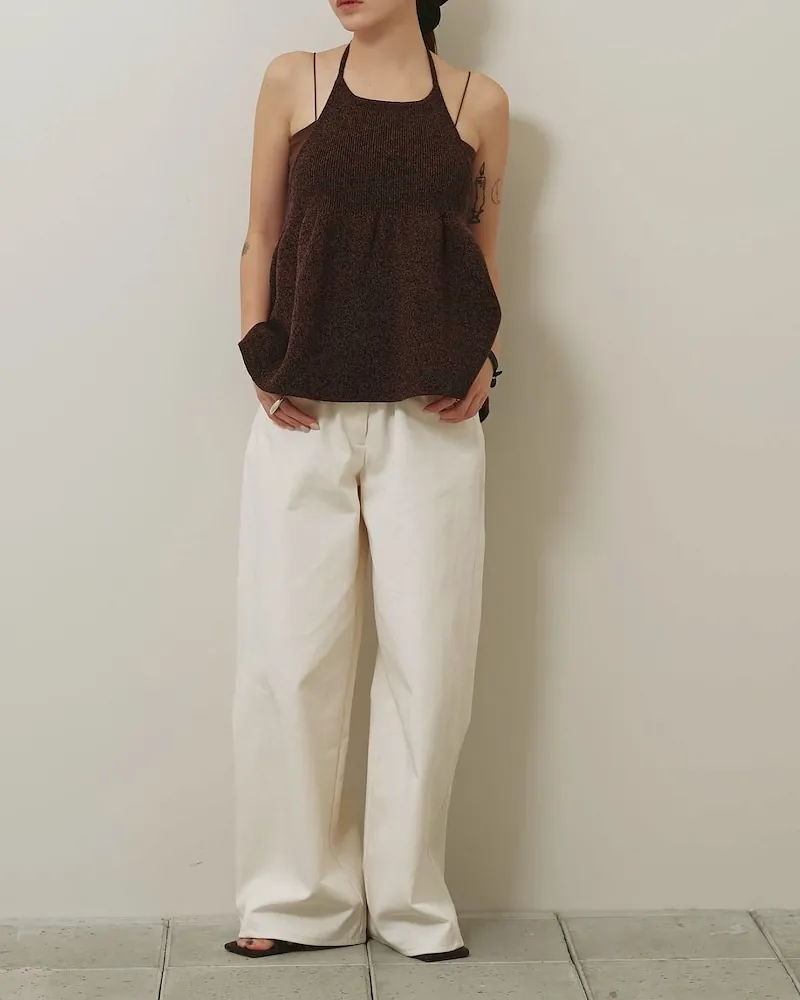 [PRE-ORDER] TODAYFUL - Halterneck Peplum Knit
