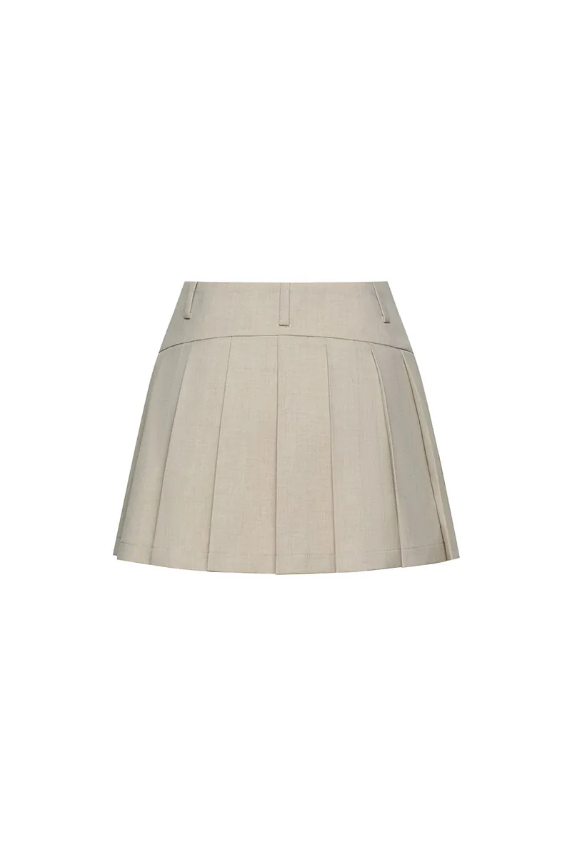 Studio Doe - Curved Panel Pleated Mini Skirt