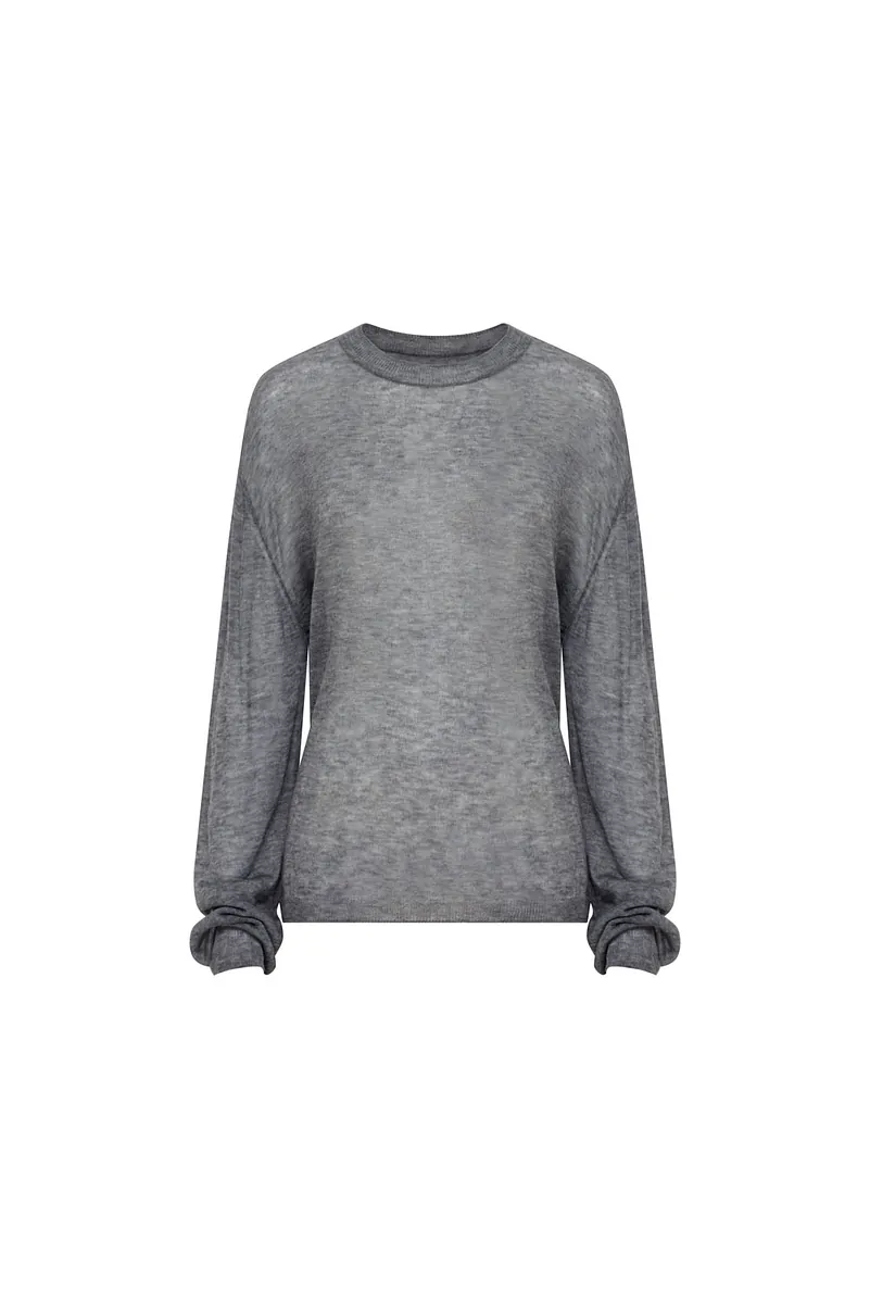 Studio Doe - Fine Wool Sheer Waist-Defined Sweater