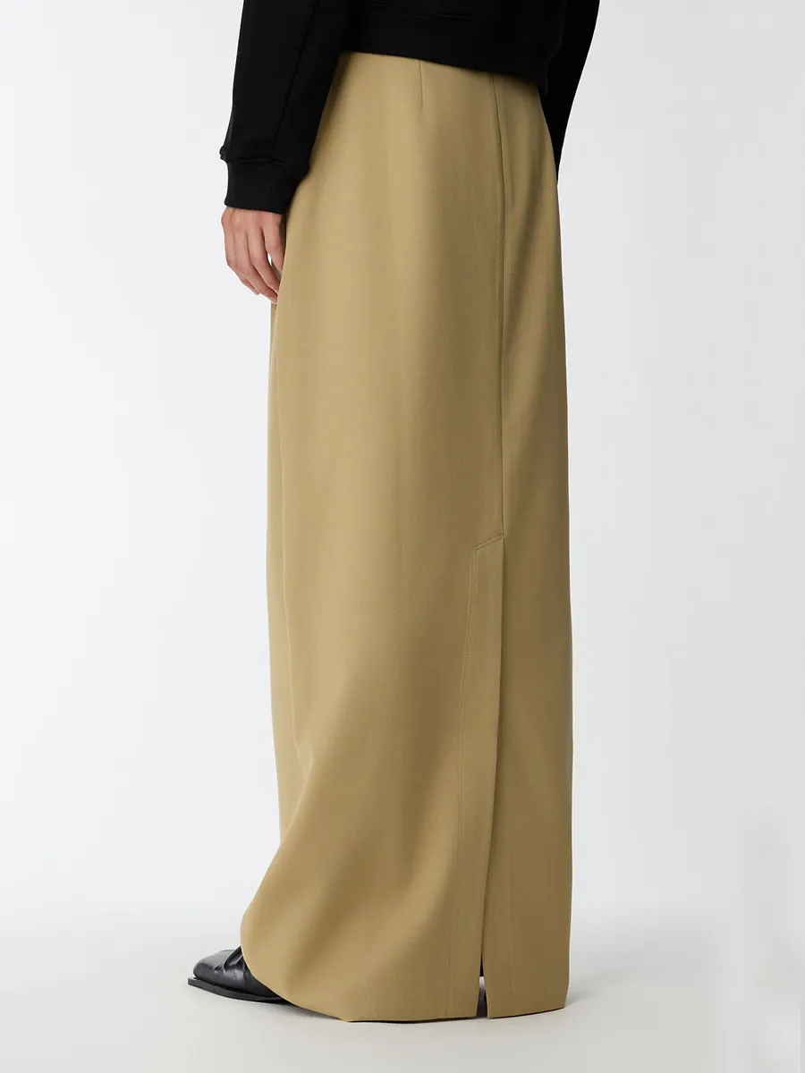 Studio Doe - Minimal Suede-Feel Curved Skirt