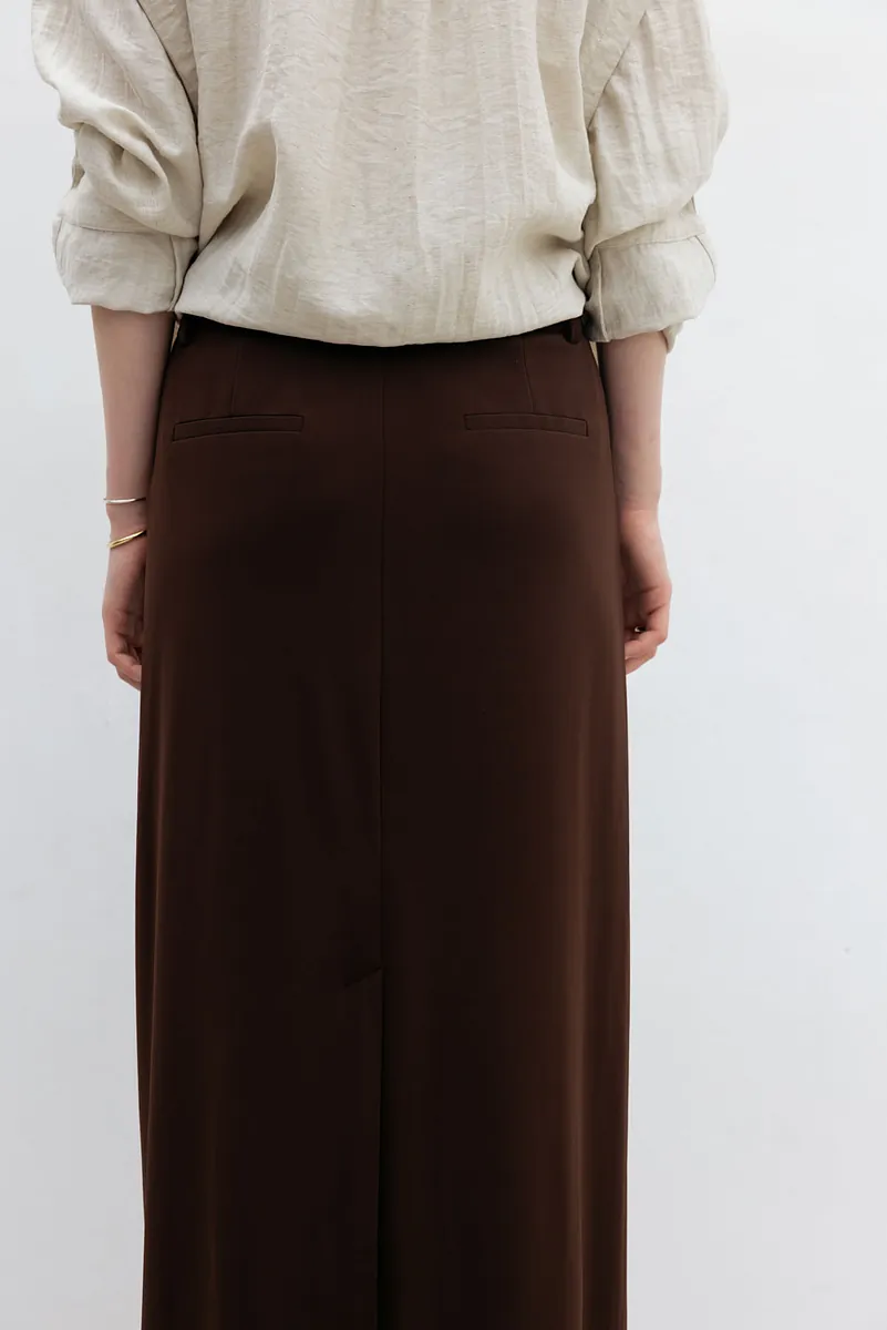 Studio Doe - Satin Cool-Feel Straight Skirt