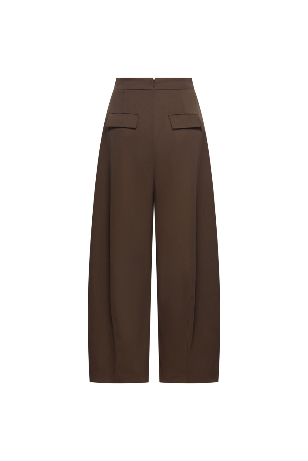 Diagonal Tuck High-Rise Wide Pants