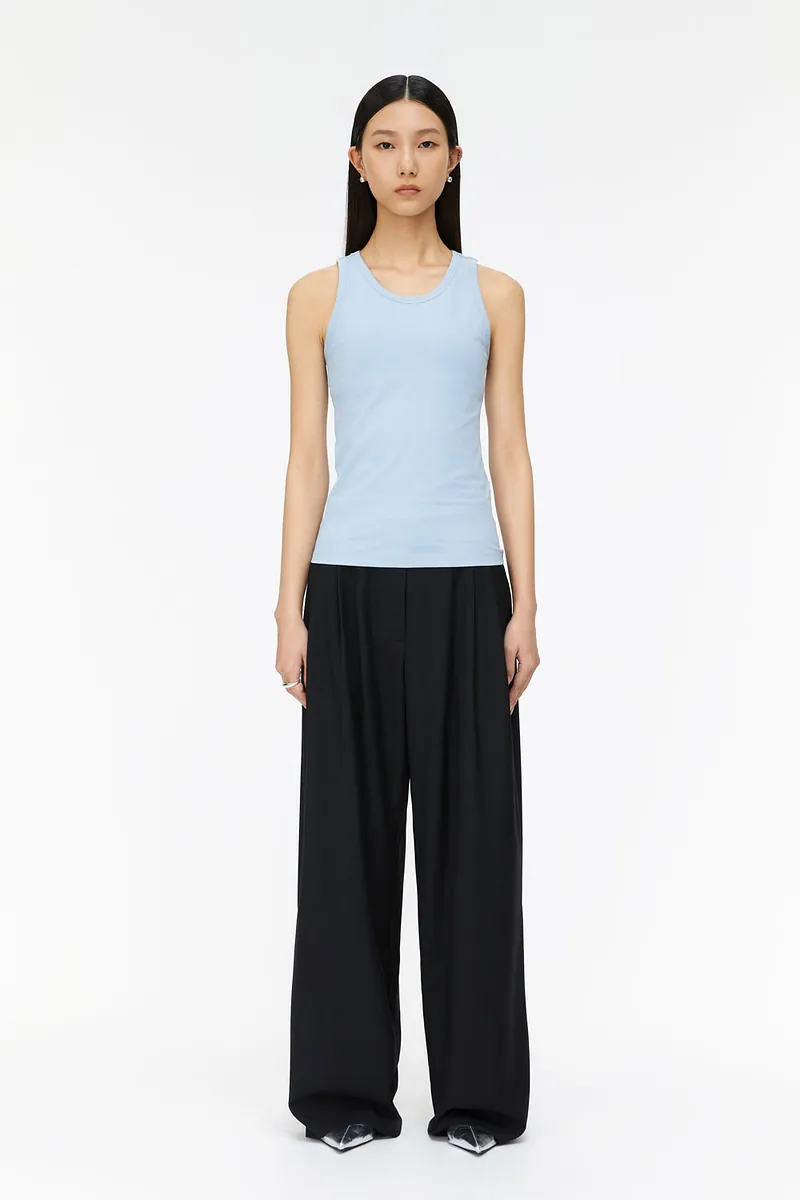 Studio Doe - Straight Neck Cut-Shoulder Bra Tank Top