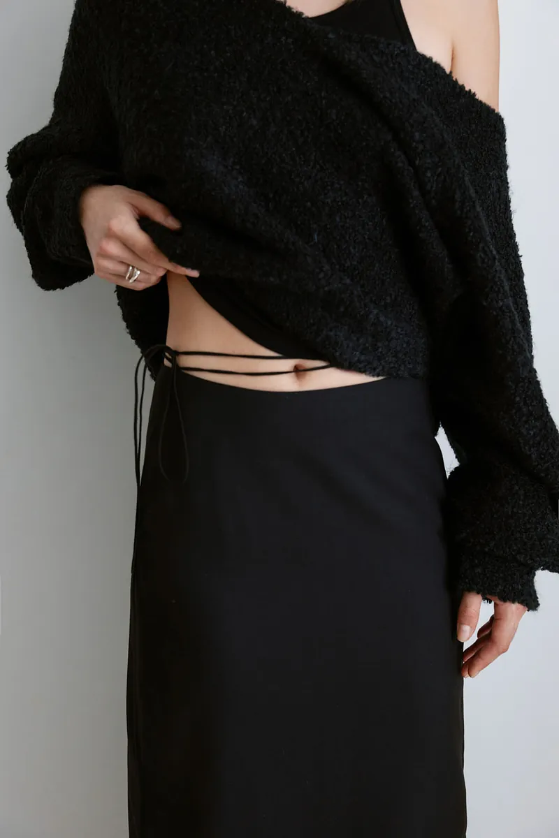 Studio Doe - Adjustable Tie Slit Straight Skirt
