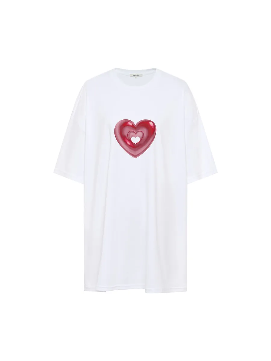 Studio Doe - Oversized Heart Print T-Shirt