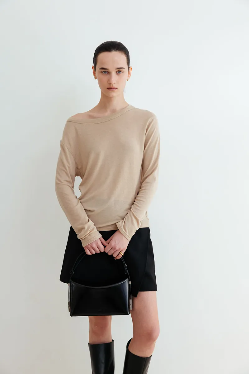 Studio Doe - Premium Tencel Wide Neck Knit Top