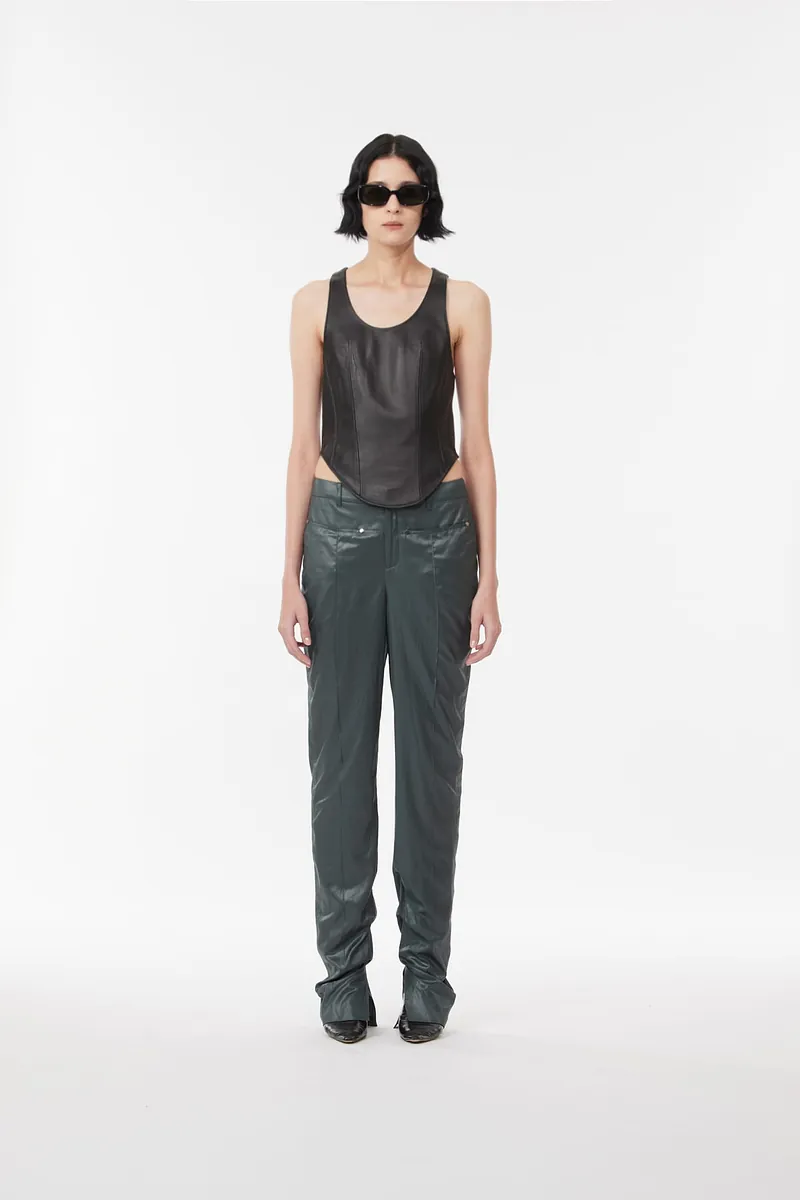 Sleeveless Leather Vest