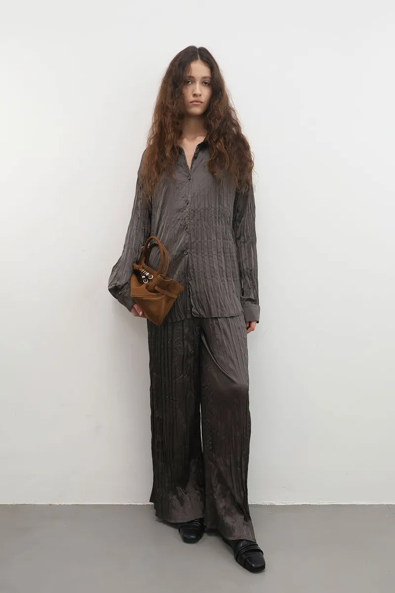 Studio Doe - Satin Pleated Shirt
