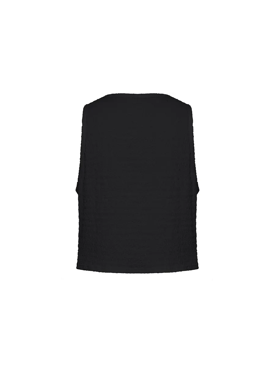 Studio Doe - Jacquard Textured Shirred Tank Top