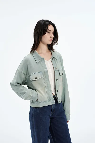 Studio Doe - Knit Denim Cropped Jacket