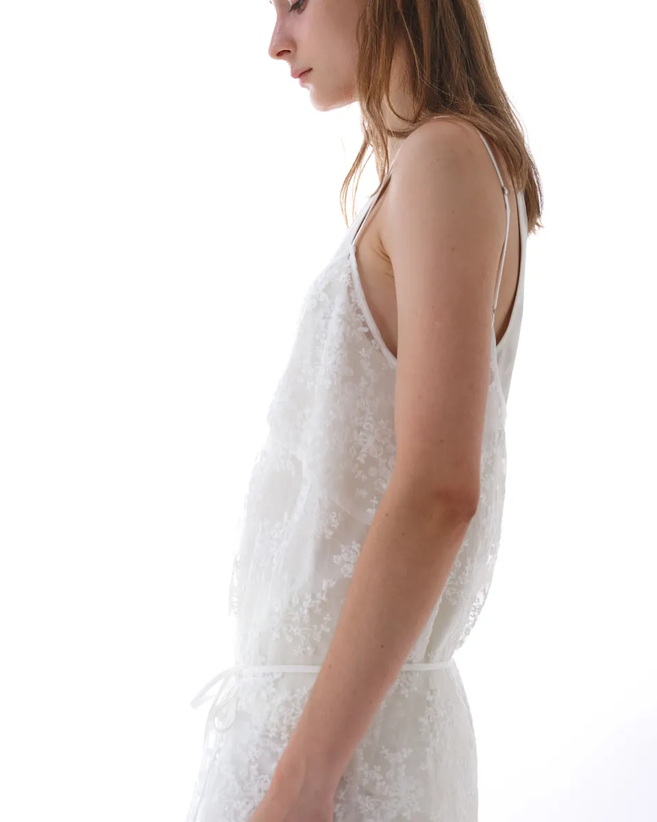 Studio Doe - Lace Embroidered Strap Long Tank Top
