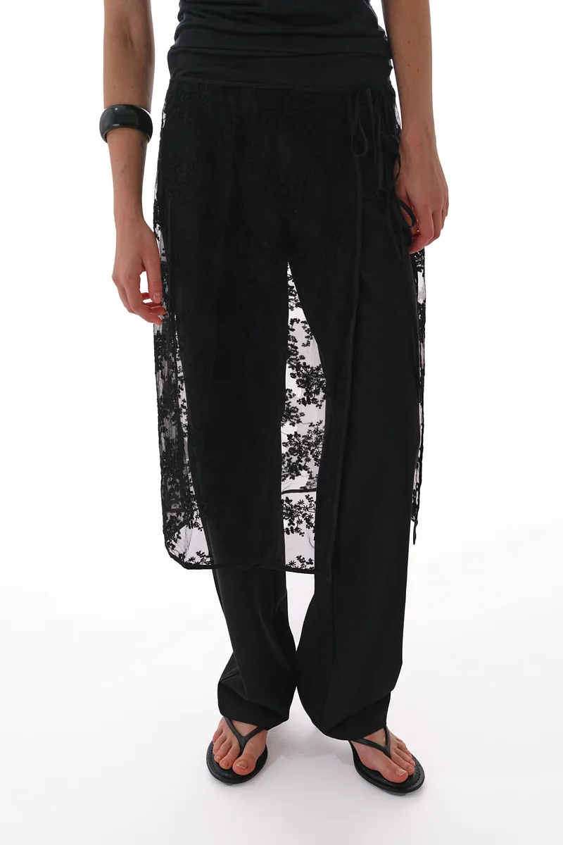 Studio Doe - Lace Embroidered Tie Skirt