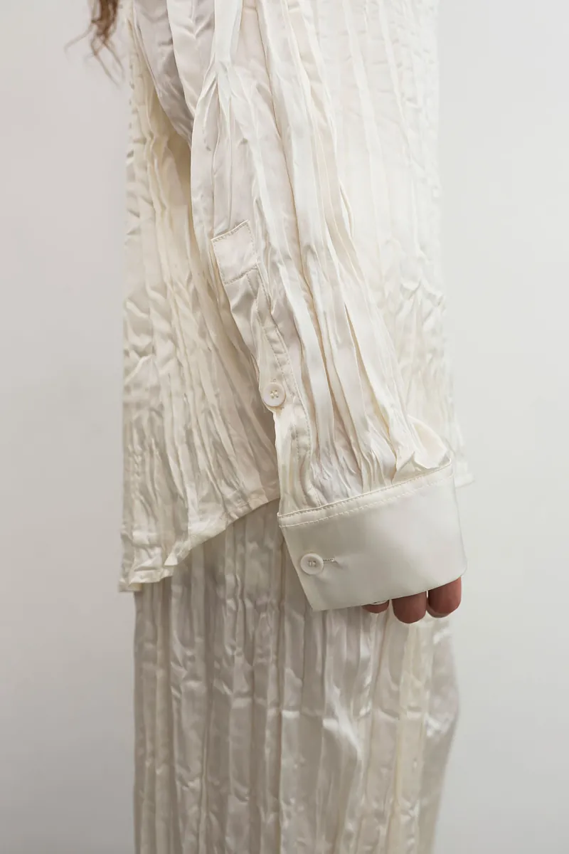 Studio Doe - Satin Pleated Shirt