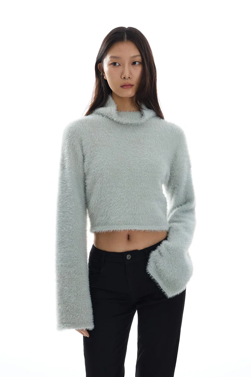 Doe：Molly 鬆軟毛絨高領短毛衣