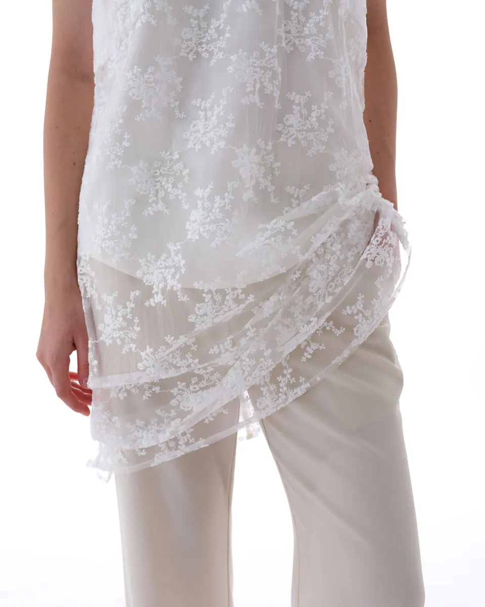 Studio Doe - Lace Embroidered Strap Long Tank Top