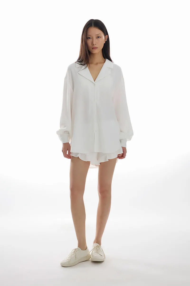 Doe：Molly V-neck Oversized Shirt