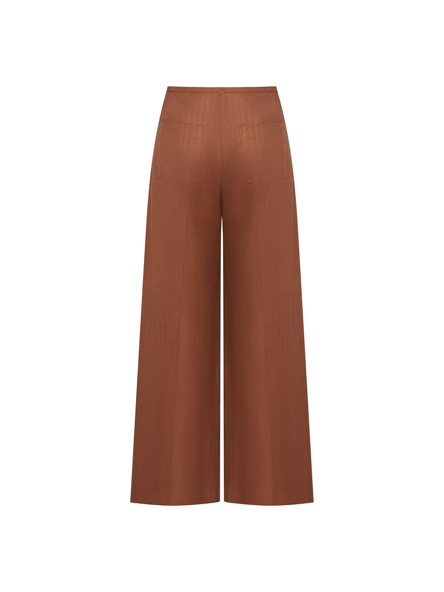 Studio Doe - Tencel Linen Low-Rise Wide Pants