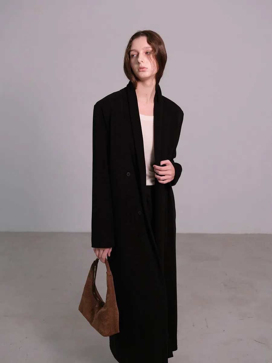 Studio Doe - Stretch Soft Wool Double-Breasted Coat