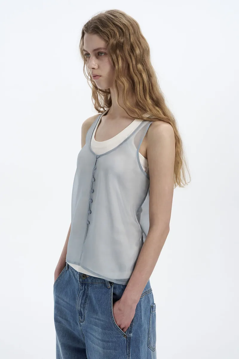 Studio Doe - Sheer Buttoned Vest