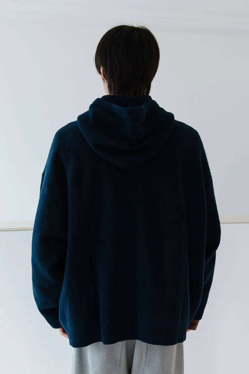 Gender Free 輕絨連帽針織毛衣(男)
