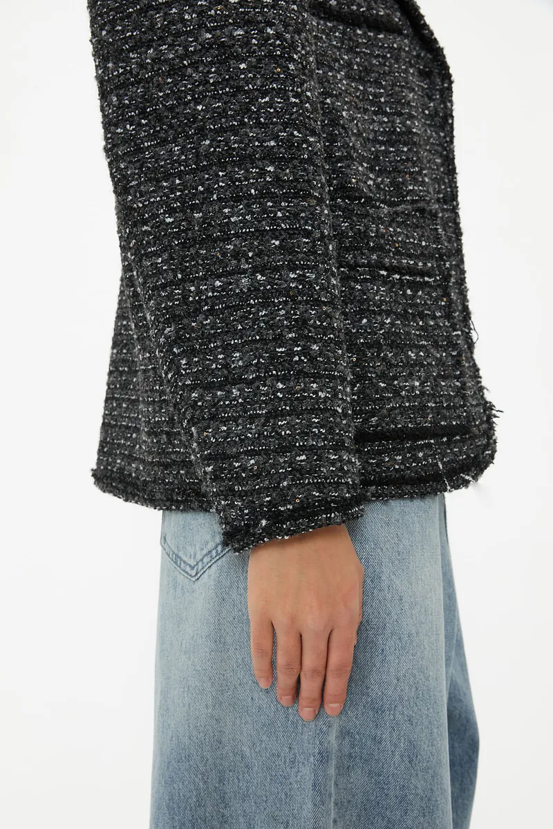Studio Doe - Tweed Lapel Boxy Jacket