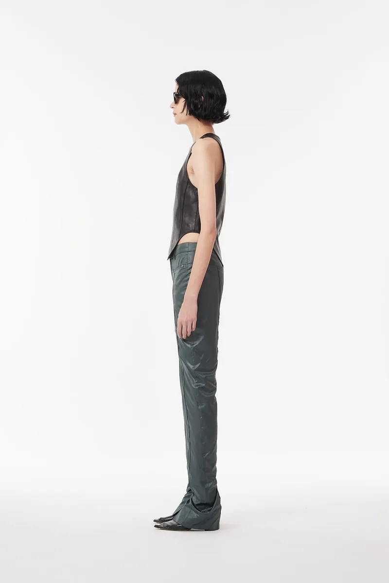 Sleeveless Leather Vest