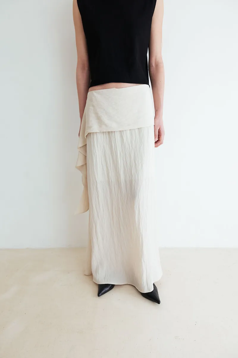 Studio Doe - Peach-Touch Textured Tie Skirt