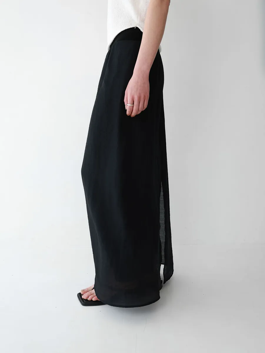 Studio Doe - Elastic Waist Sheer Layered Skirt
