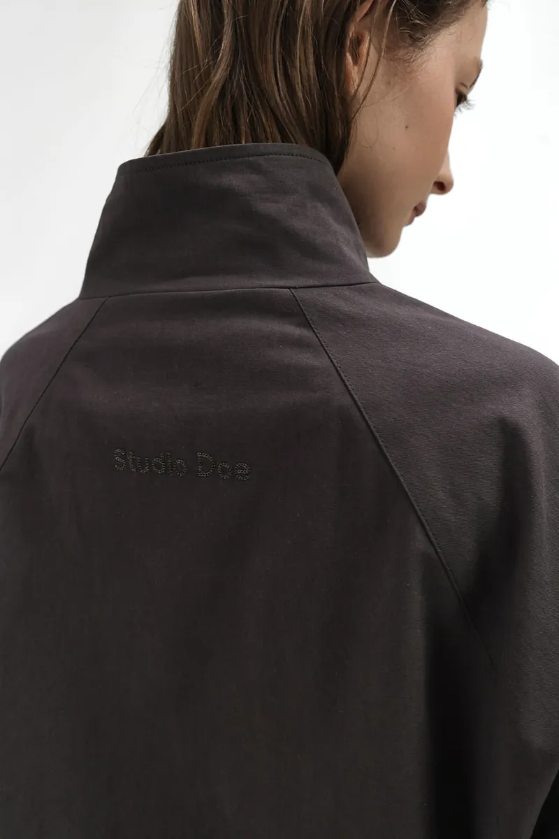 Studio Doe - Raglan Sleeve Stand Collar Oversized Jacket