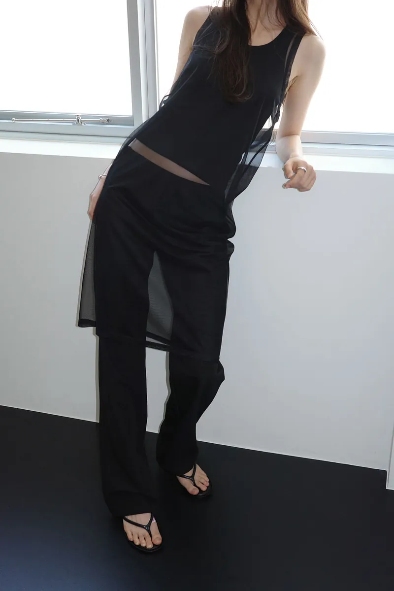 Studio Doe - Sheer Side Slit Long Tank Top