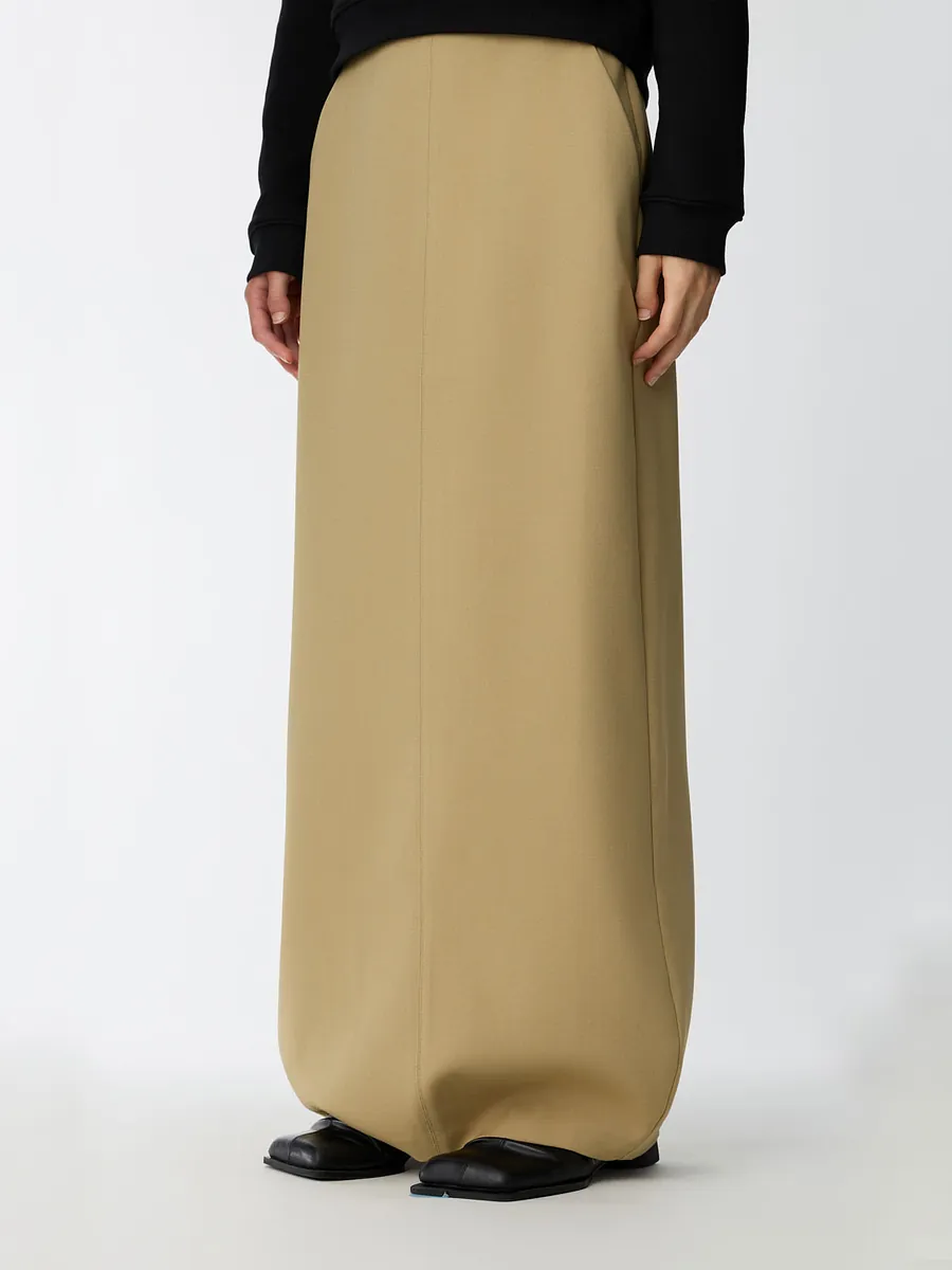 Studio Doe - Minimal Suede-Feel Curved Skirt