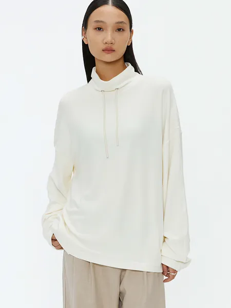 Studio Doe - Slouchy Half-Zip Drawstring Sweatshirt