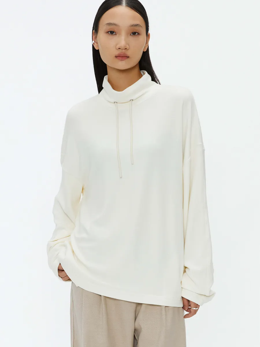 Studio Doe - Slouchy Half-Zip Drawstring Sweatshirt