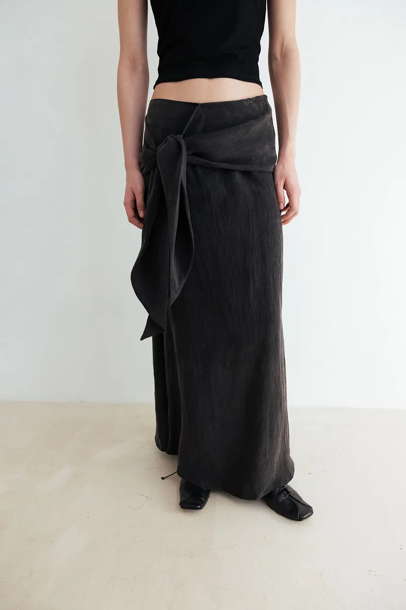 Studio Doe - Peach-Touch Textured Tie Skirt