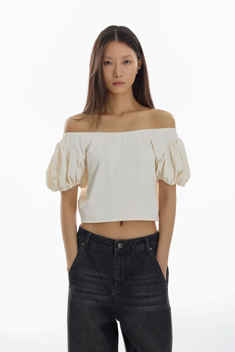 Doe：Molly Reversible Puff Sleeve Top