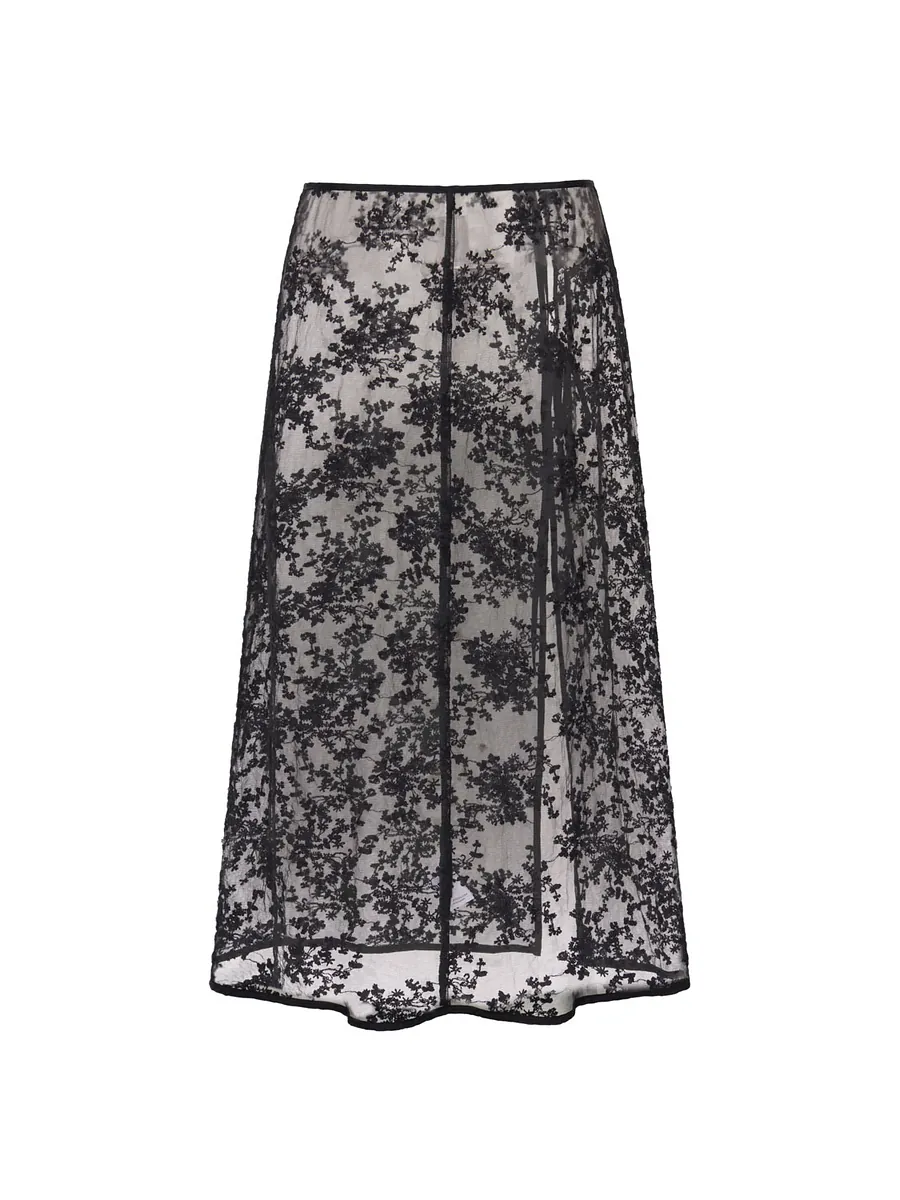 Studio Doe - Lace Embroidered Tie Skirt