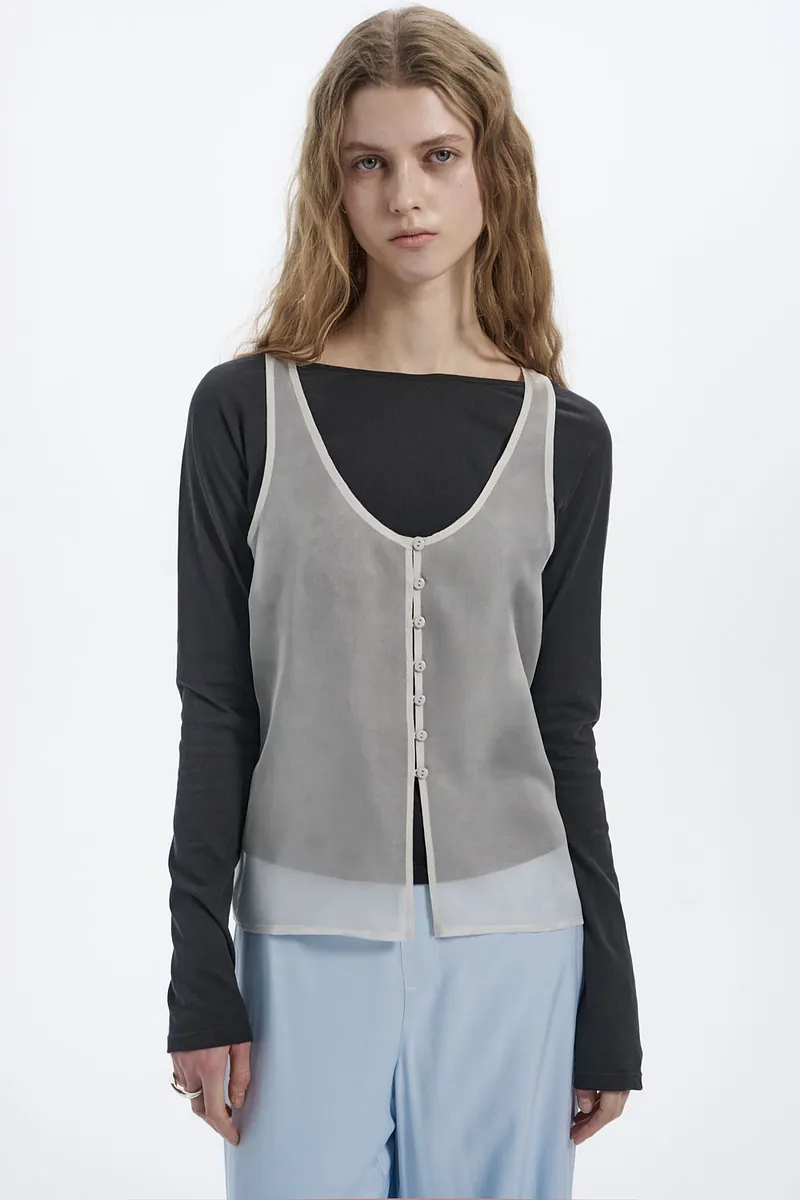 Studio Doe - Sheer Buttoned Vest