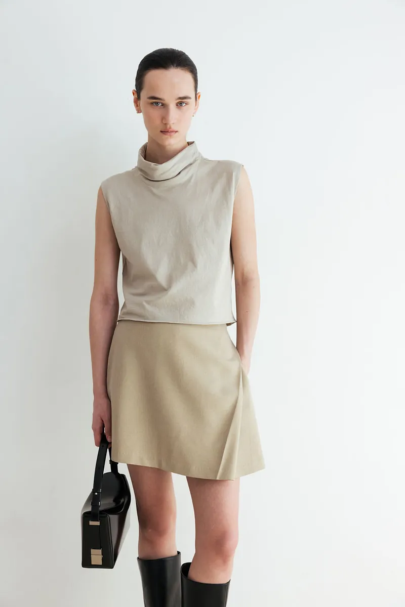 Studio Doe - Gathered Neck Textured Top