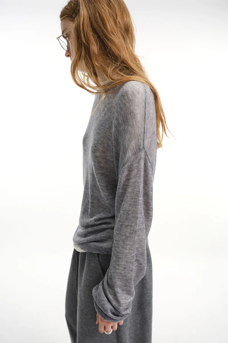 Studio Doe - Fine Wool Sheer Waist-Defined Sweater