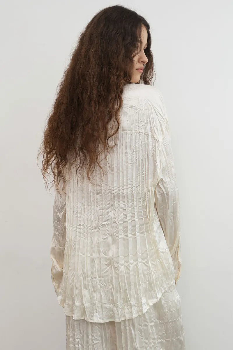 Studio Doe - Satin Pleated Shirt