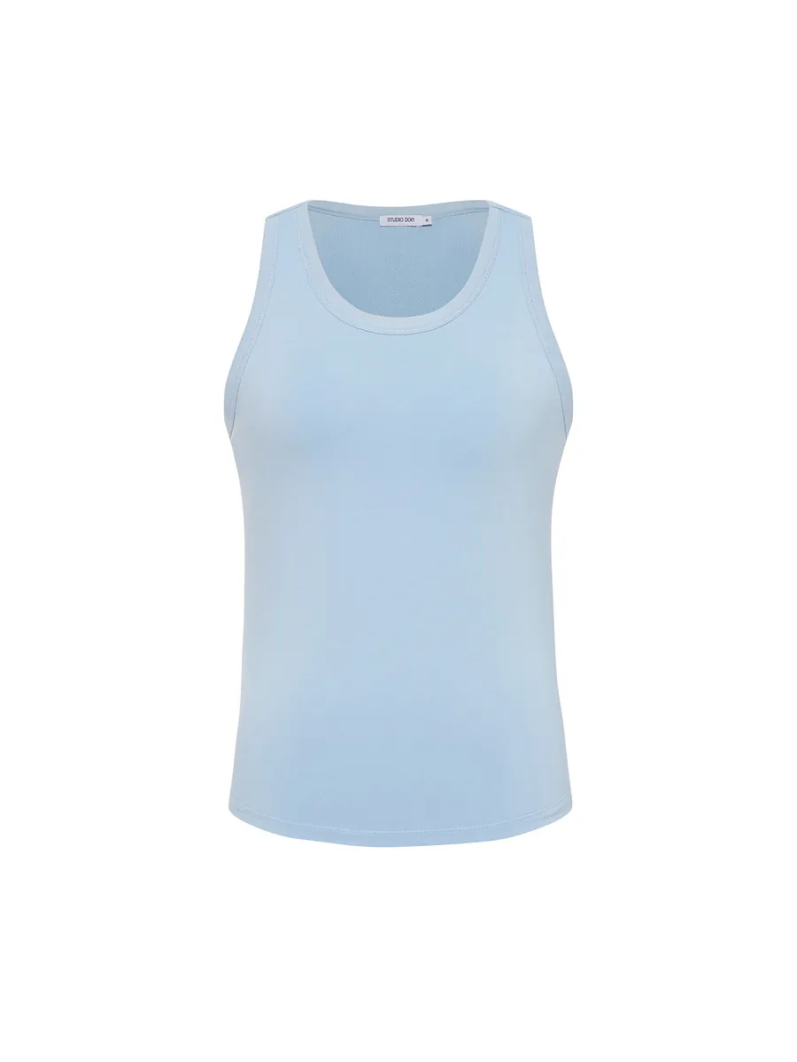 Studio Doe - Straight Neck Cut-Shoulder Bra Tank Top