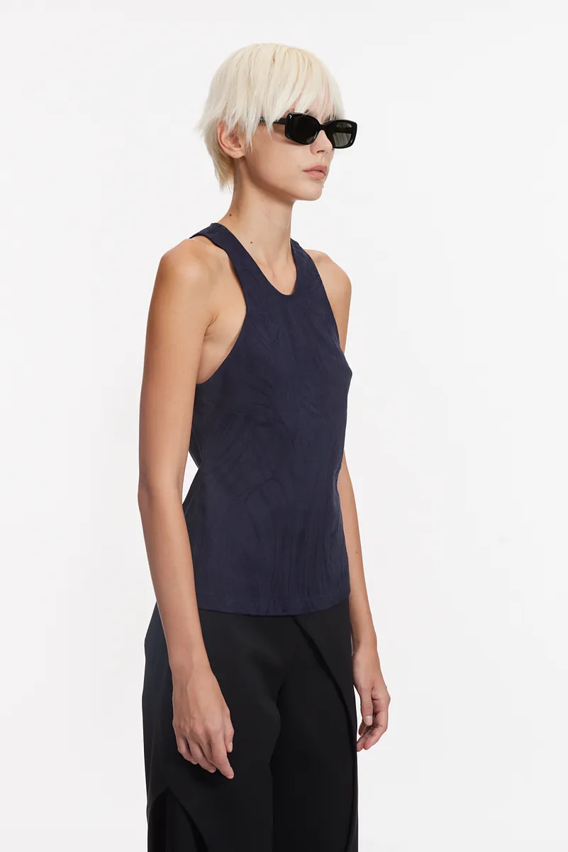 MN - STRETCH DENIM JACQUARD VEST