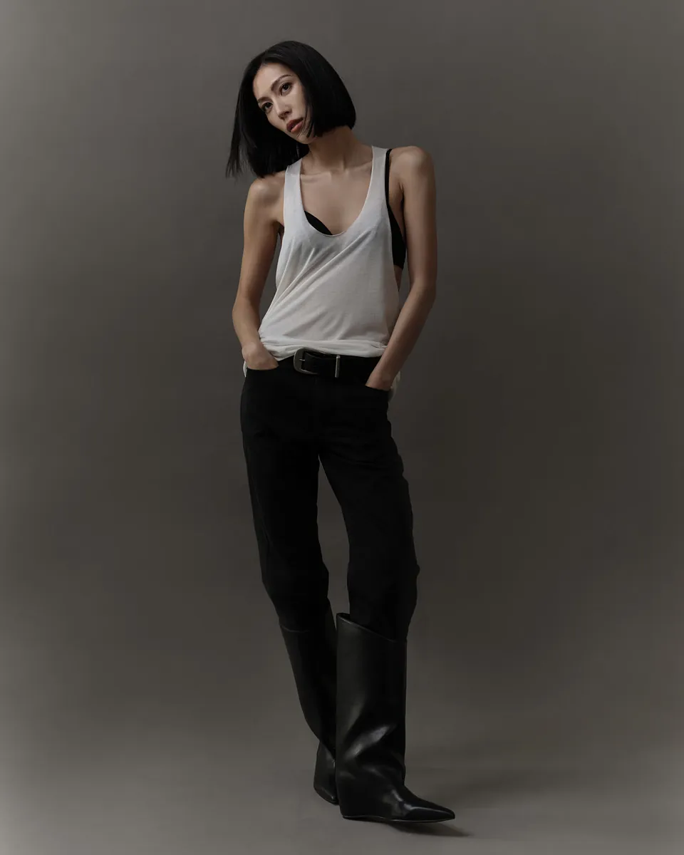 Studio Doe - Doe：Molly Raw Edge Cut-Off Tank Top