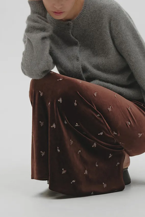 [PRE-ORDER] TODAYFUL - Petit Flower Velour Skirt