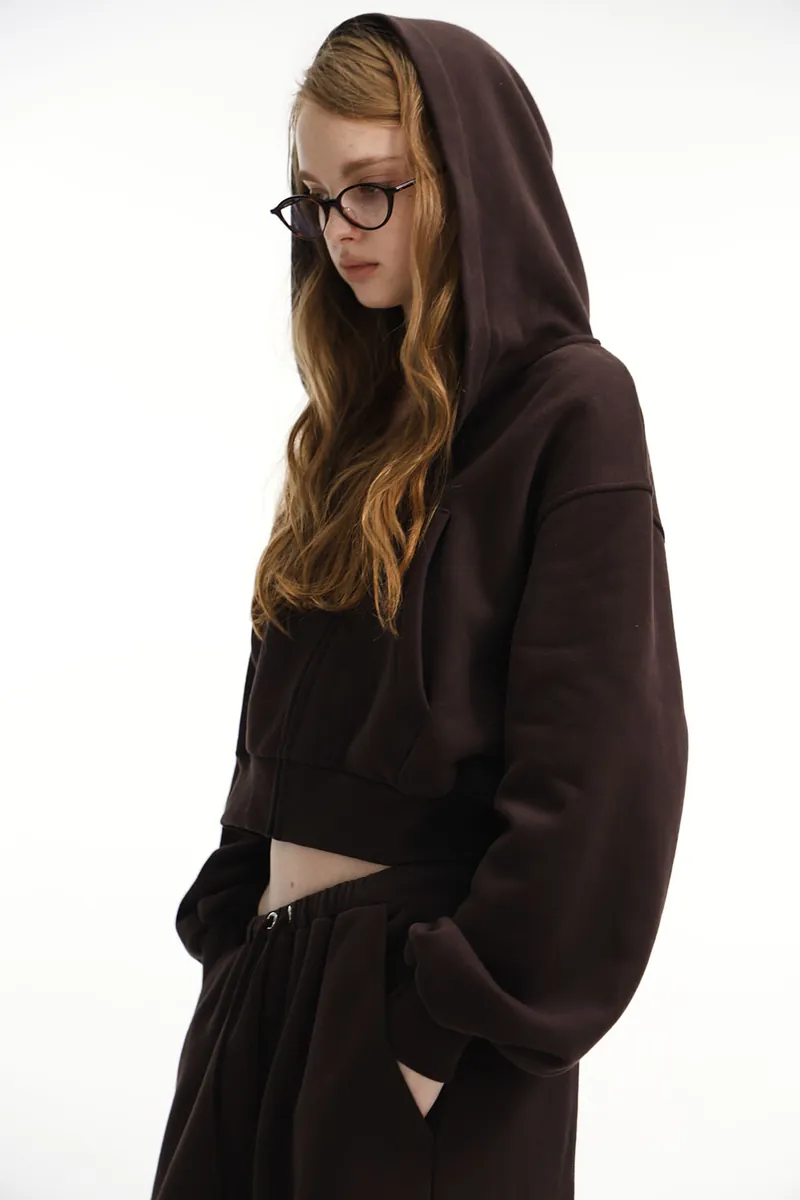 Studio Doe - Fleece Cropped Zip Hoodie