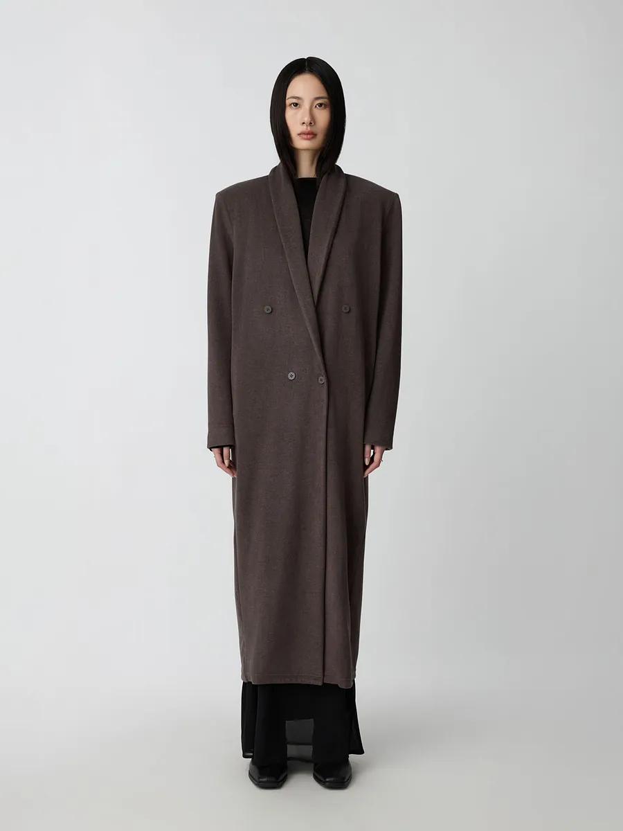 Studio Doe - Stretch Soft Wool Double-Breasted Coat
