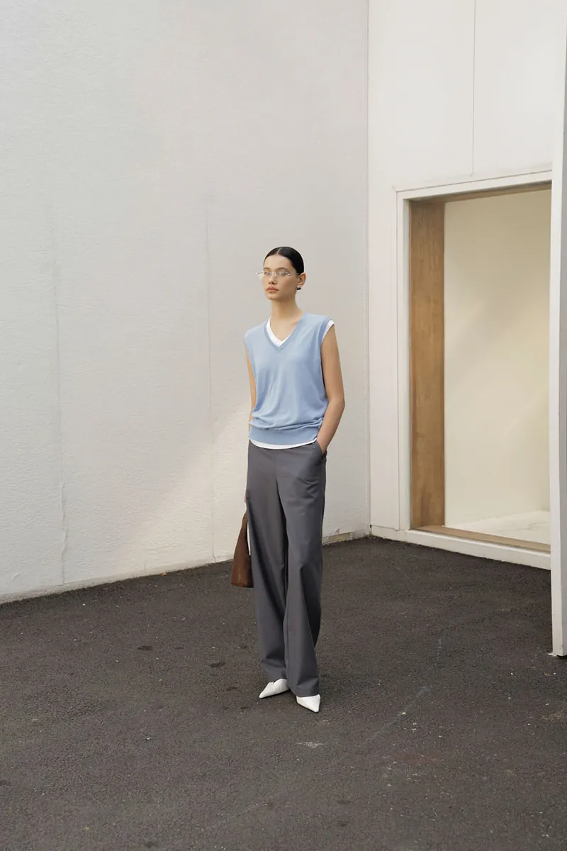 Studio Doe - V-Neck Tencel Fine Knit Tank Top