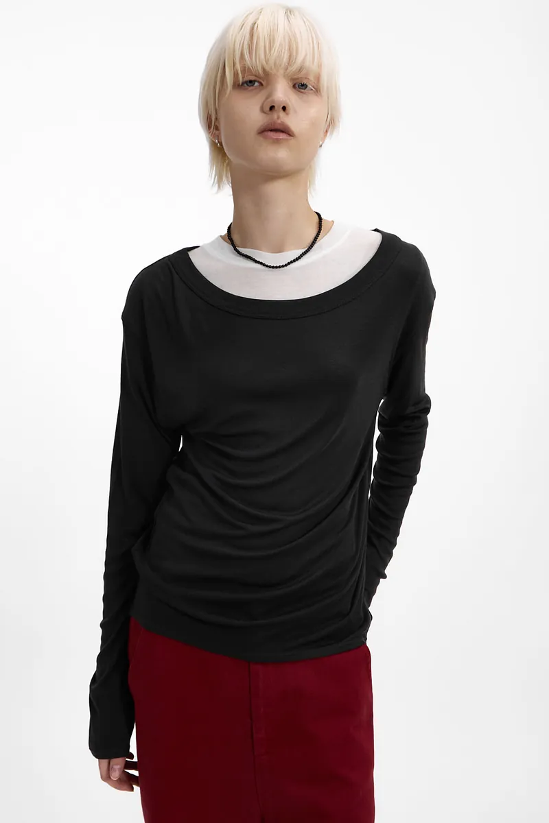Studio Doe - Premium Tencel Wide Neck Knit Top