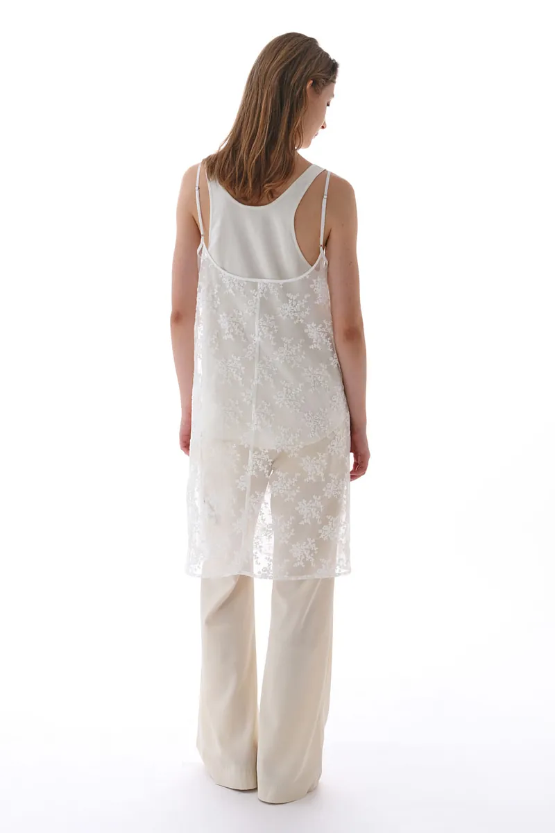 Studio Doe - Lace Embroidered Strap Long Tank Top