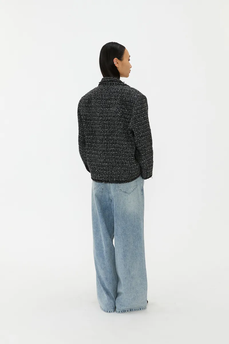 Studio Doe - Tweed Lapel Boxy Jacket